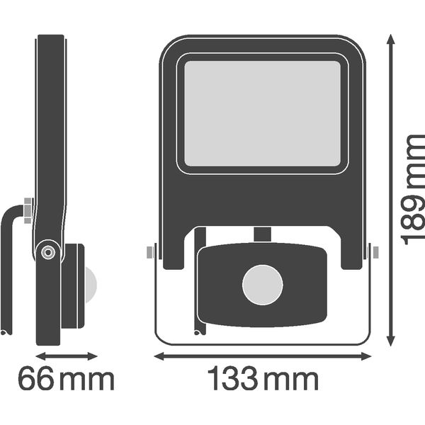 FLOODLIGHT VALUE SENSOR 20 W 4000 K IP44 BK image 3