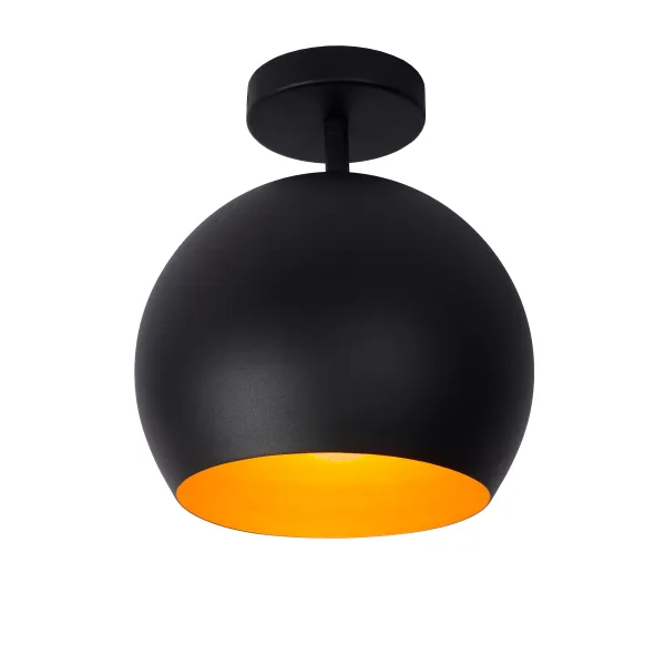 Lucide BINK - Flush ceiling light - Ø 24,5 cm - 1xE27 - Black image 1