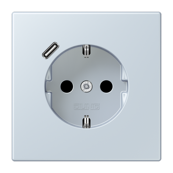 SCHUKO socket with USB type C LC32023 LC1520-18C209 image 1