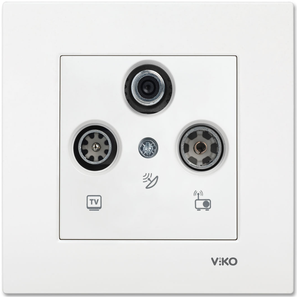 Karre White Sat Socket Terminated (Sat-TV-Rd) image 1