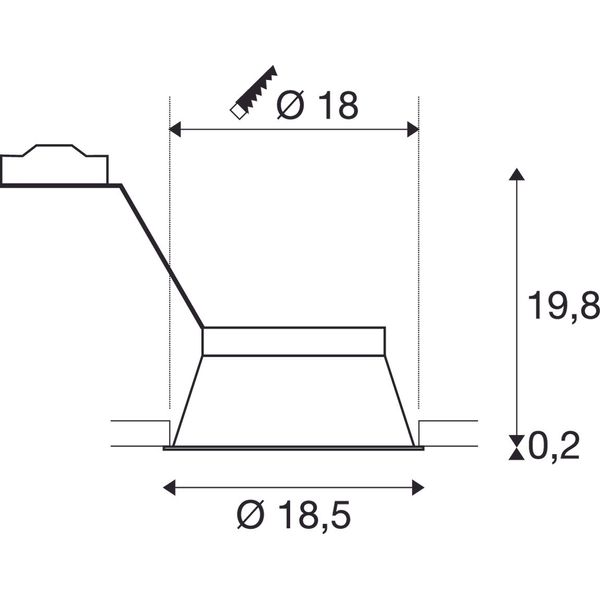 HORN-T recessed fitting, QPAR111, matt black, GU10, max.50W image 2