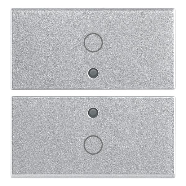 Two half-buttons 2M O symbol Silver image 1