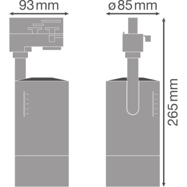 TRACKLIGHT SPOT ZOOM DIM D85 25 W 4000 K 97R WT image 19