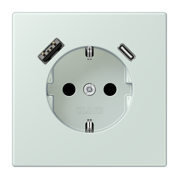 SCHUKO socket with USB charger LC32034 LC1520-15CA215 image 1