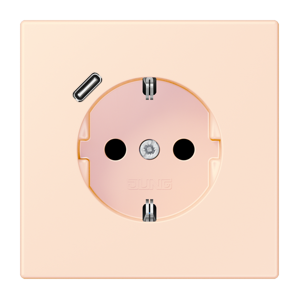 SCHUKO socket with USB type C LC32082 LC1520-18C226 image 1