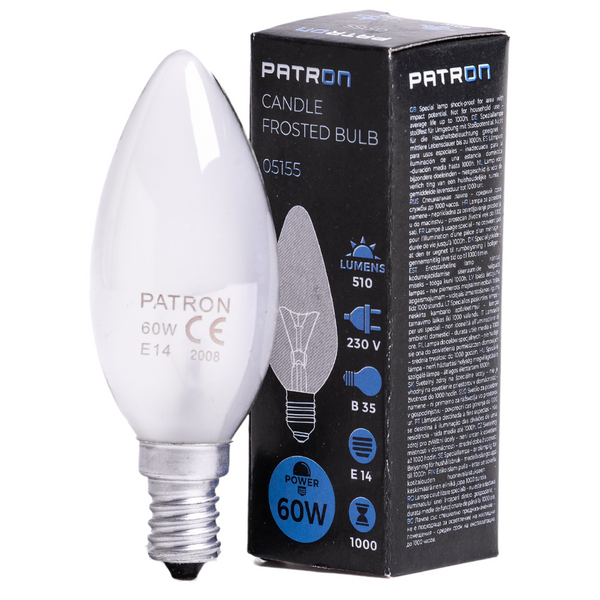 Incandescent Bulb E14 60W B35 230V FR Patron image 1