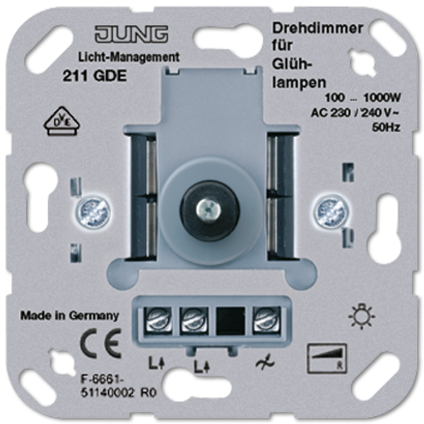 Rotary dimmer with 2-way push switch 211GDE image 4