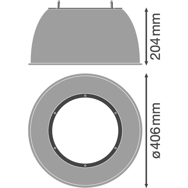 HIGH BAY DALI REFLECTOR 90 W 80 DEG SI image 2