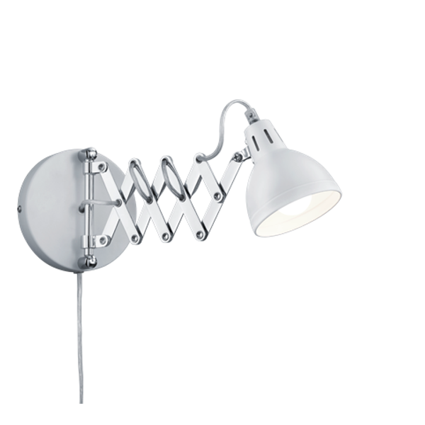 Scissor wall lamp E14 matt white image 1