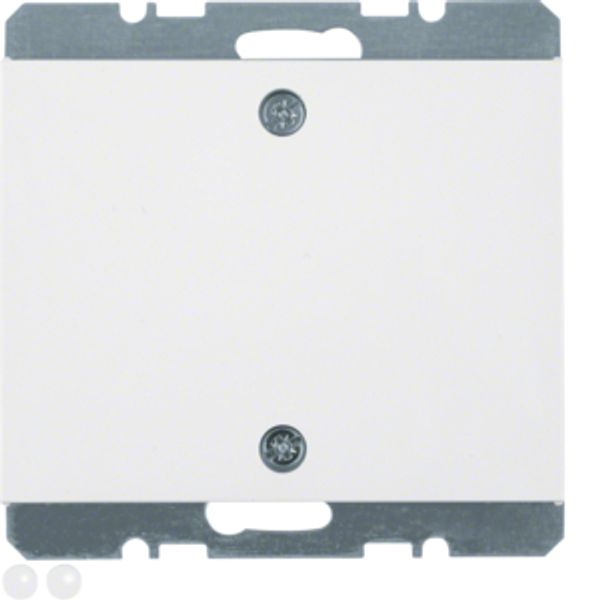 Blind plug centre plate, screw-on, K.1, p. white glossy image 2