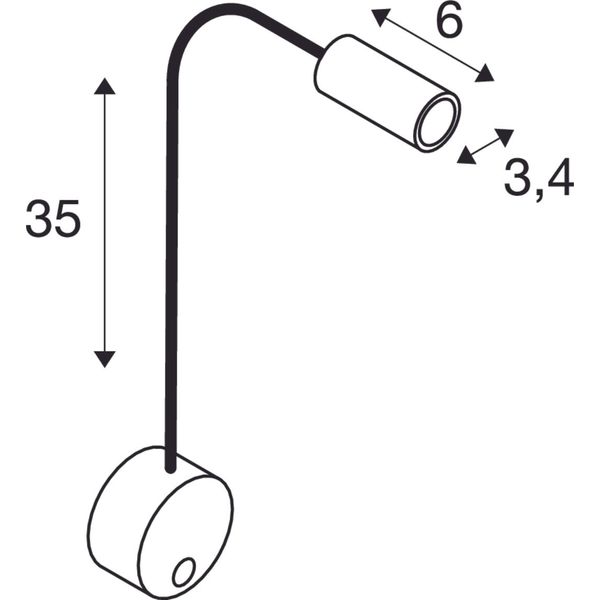 DIO FLEX PLATE LED wall lamp, 1x1W, 3000K, chrome image 3