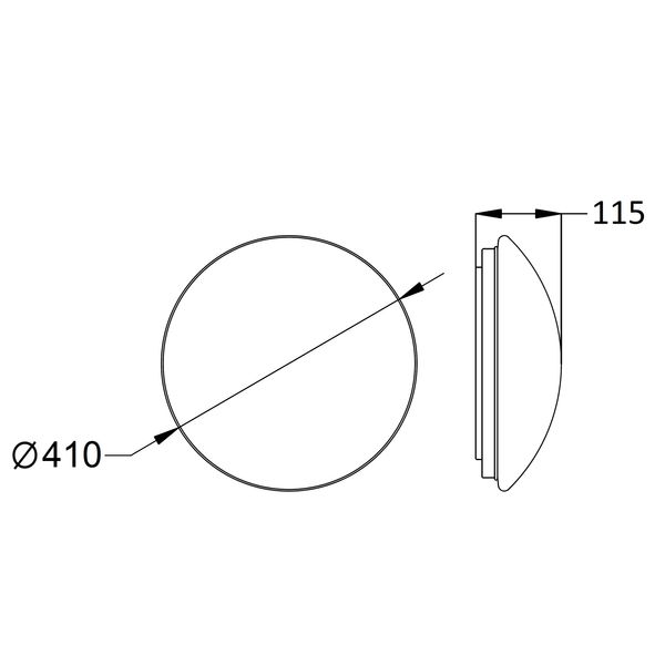 Karo II LED, 22W, 1760lm, 3000K, IP44, 230V, 120ø image 3