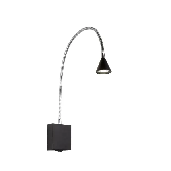 BUDDY Wall Light LED 3W flex L54 (8x8x2,5cm) Black image 1