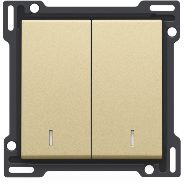 Finishing set with double lens for two-circuit switch, two-way switch image 2