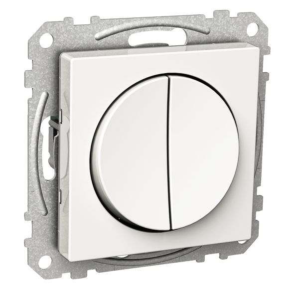 Exxact rocker switch round 2x 2-way screwless white image 3