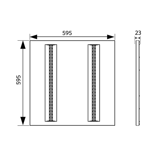 LEDPanelRc-Sy Sq595-35W-10V-4000-WH-U19 image 4