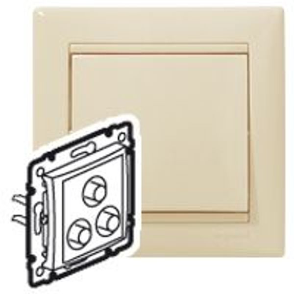 Triple RCA socket Valena ivory image 1