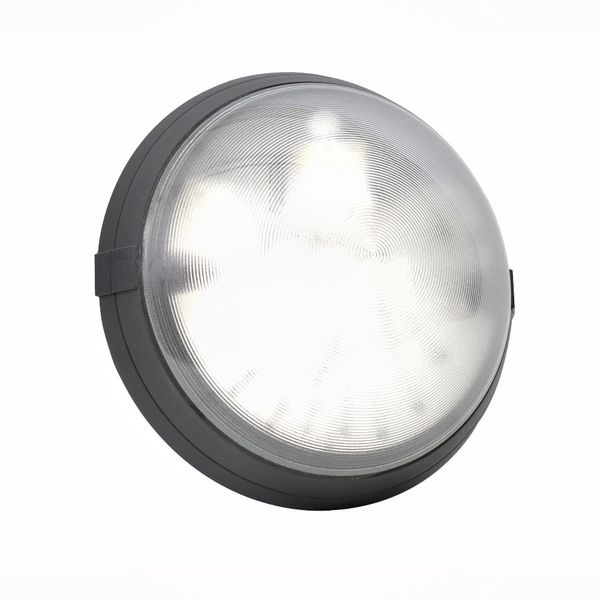 BULKHEAD SUPER400 POLY E27 WHITOUT LAMP HF SENSOR BLACK image 1