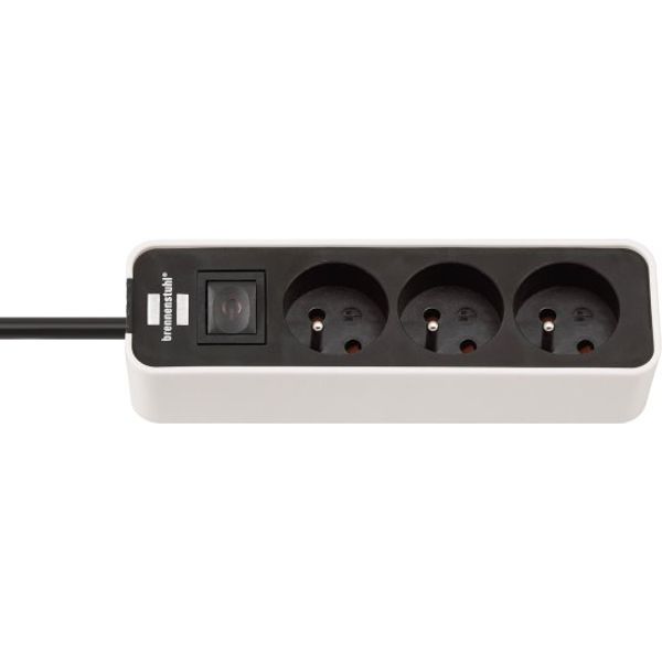 Ecolor Extension Socket 3-way white/black 1.5m H05VV-F 3G1.5 *FR/BE* image 1