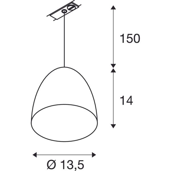 PARA CONE 14 PD pendant, QPAR51, copper 35w image 2