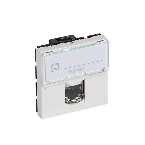 RJ45 socket Mosaic category 6 UTP 2 modules white image 2