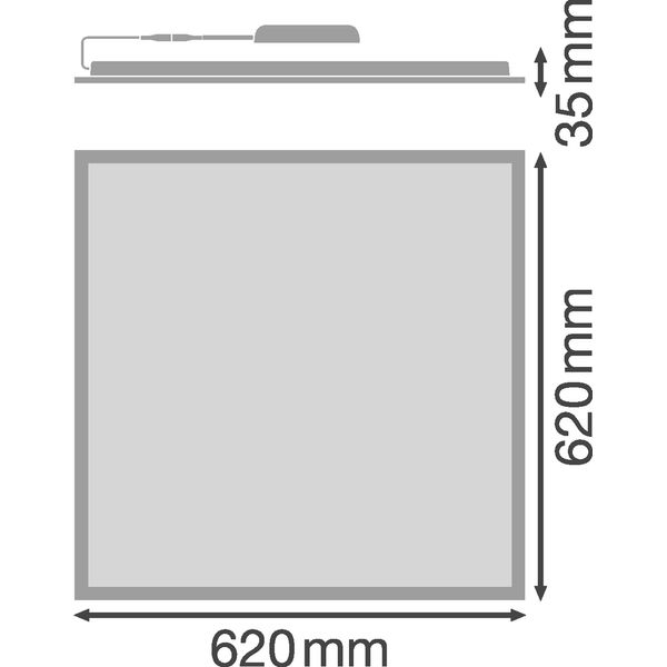 PANEL VALUE 625 UGR < 19 36 W 4000 K WT DALI image 2