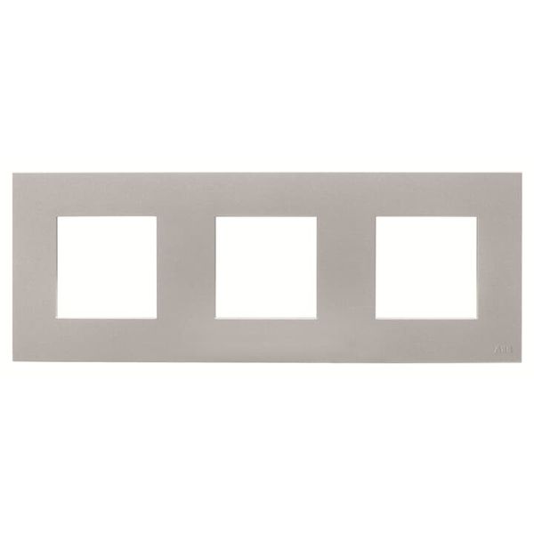 N2273.1 PL Frame 3-gang / 2+2+2-modules - Basic - Silver image 1