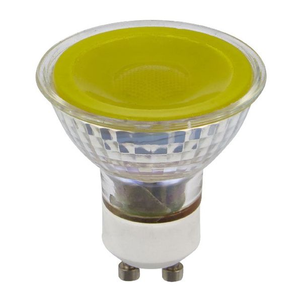 LED GU10 MR16 Glass 50x54 230V 5W 38° AC Yellow Non-Dim image 1