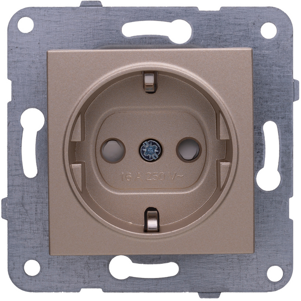 Karre Plus-Arkedia Bronze Earthed Socket Child Protection image 1