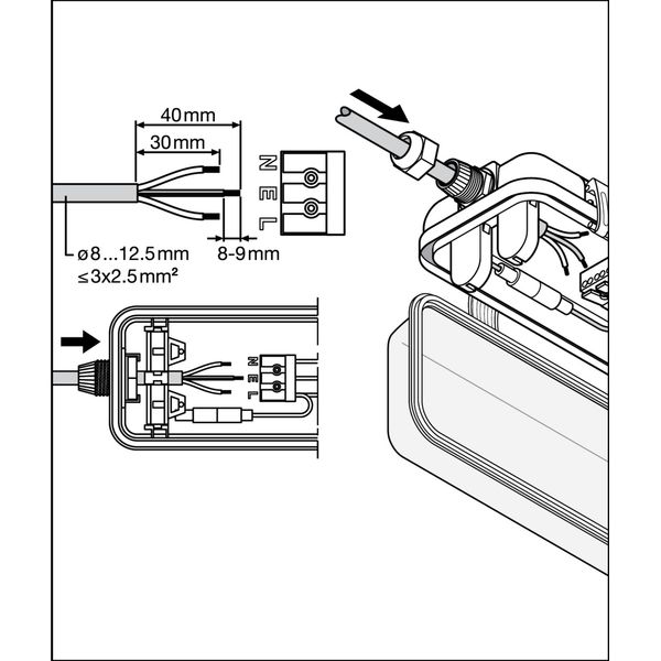 DAMP PROOF HOUSING GEN 3 1200 P 1XLAMP IP65 image 14