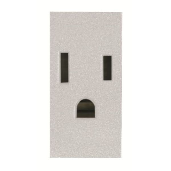 N2128 PL Socket outlet NEMA 5-15R NEMA Silver - Zenit image 1