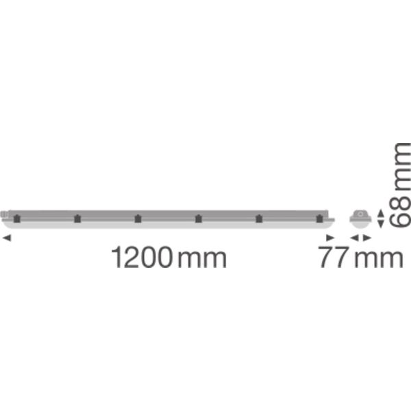 DAMP PROOF VALUE 1200 40W 4000K IP65 image 9