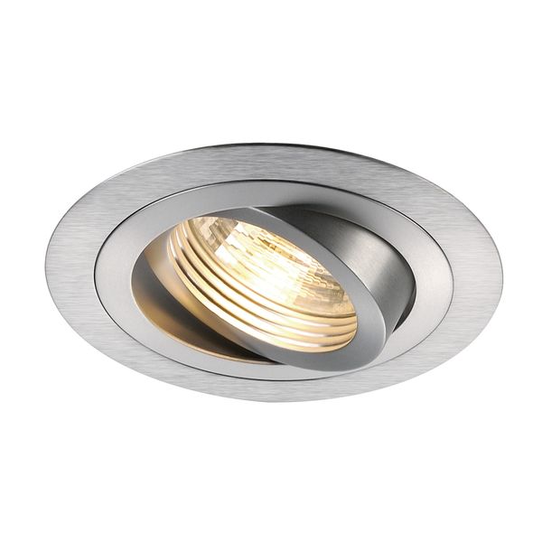 NEW TRIA GU10 downlight, max. 50W, round, aluminium, br. Alu image 1