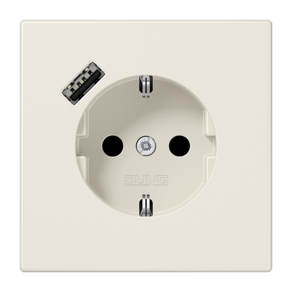 SCHUKO socket with USB type A LS1520-18A image 2