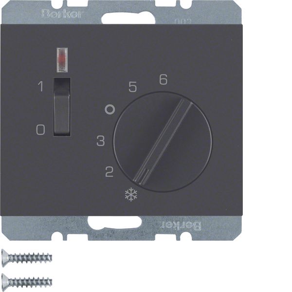 Temp. cont., NCcontact, centre plate, 24V AC/DC, rocker switch, K.1, a image 1