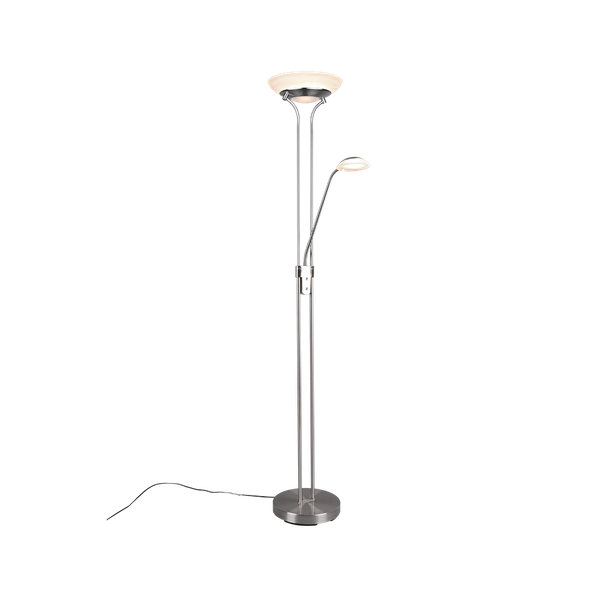 Orson LED floor lamp brushed steel image 1