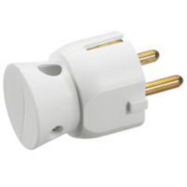 PLUG 2P+E SCH SIDE WHITE image 2