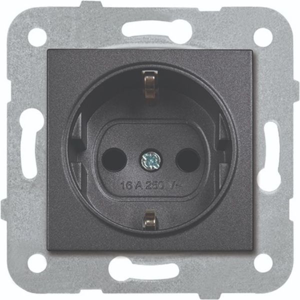 Novella-Trenda Black (Quick Connection) Earthed Socket image 1