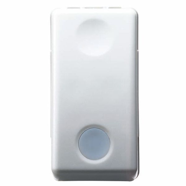 PUSH-BUTTON 1P 250V ac - NO 10A - BACKLIT 12/24V - WITH REPLACEABLE NEUTRAL LENS - 1 MODULE - SYSTEM WHITE image 2