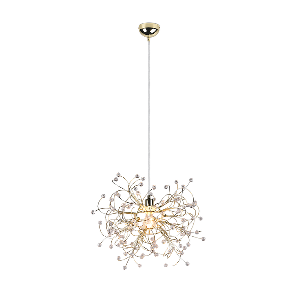 Gloria pendant 52 cm E27 polished brass image 1