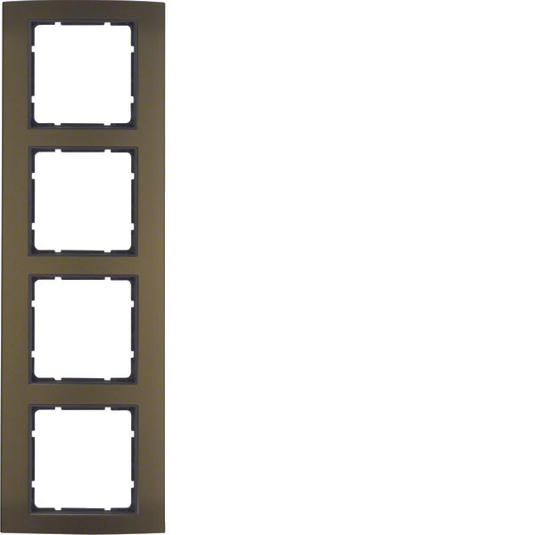 Frame 4gang, B.3, al. brown/ant. matt, al. anodised image 1