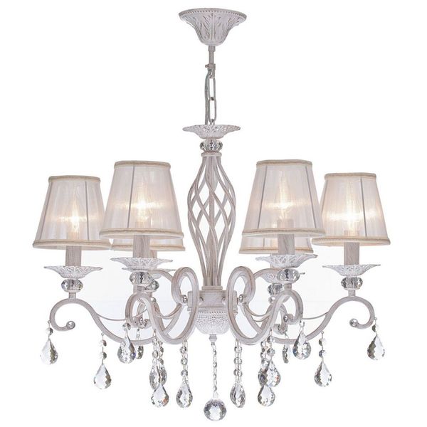 Elegant Grace Chandelier White with Gold image 3