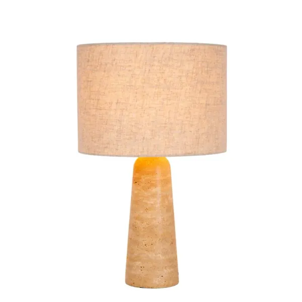 Lucide NIMUE - Table lamp - Ø 30 cm - 1xE27 - Taupe image 1