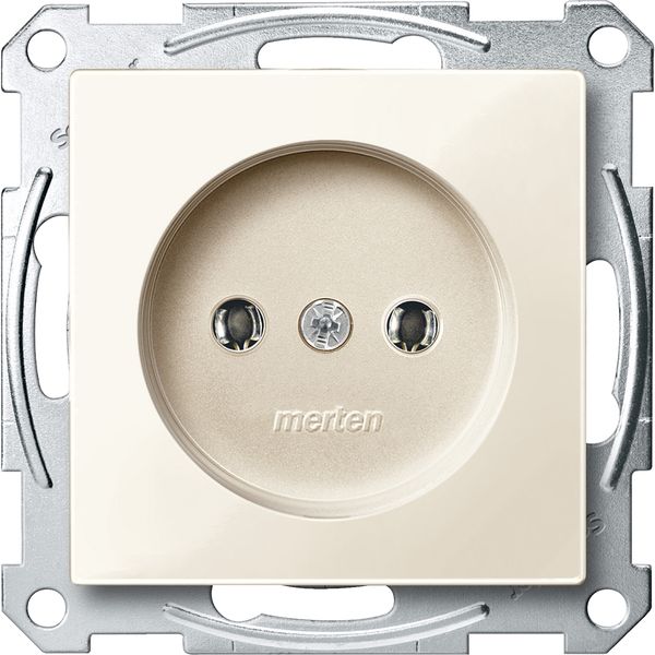Socket-outlet without earthing contact, screw terminals, white, glossy, System M image 4