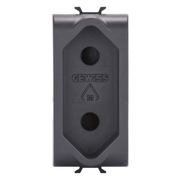 ISRAELI STANDARD SOCKET-OUTLET - 250 V AC - 2P 10 A - 1 MODULE - SATIN BLACK - CHORUSMART image 2