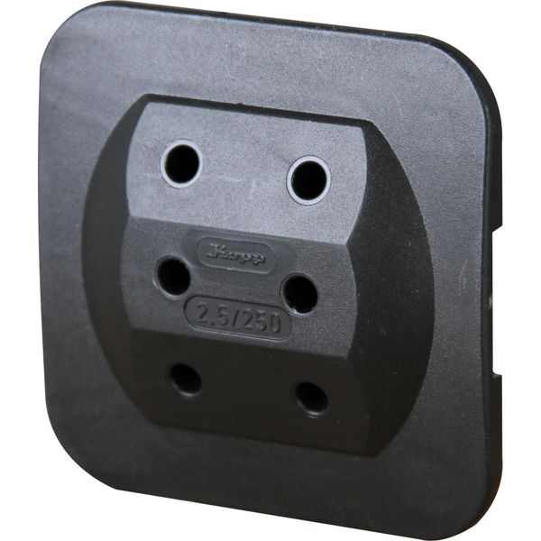 adapter 3xEURO black image 1