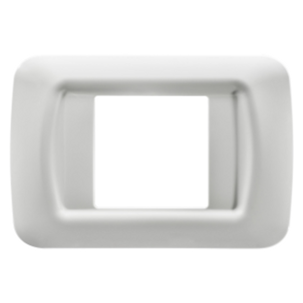 TOP SYSTEM PLATE - IN TECHNOPOLYMER GLOSS FINISHING - 2 GANG - CLOUD WHITE - SYSTEM image 1