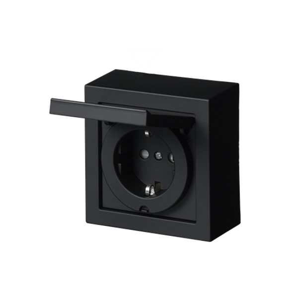 20ESW-885 Socket outlet 1gang Black - Impressivo image 1