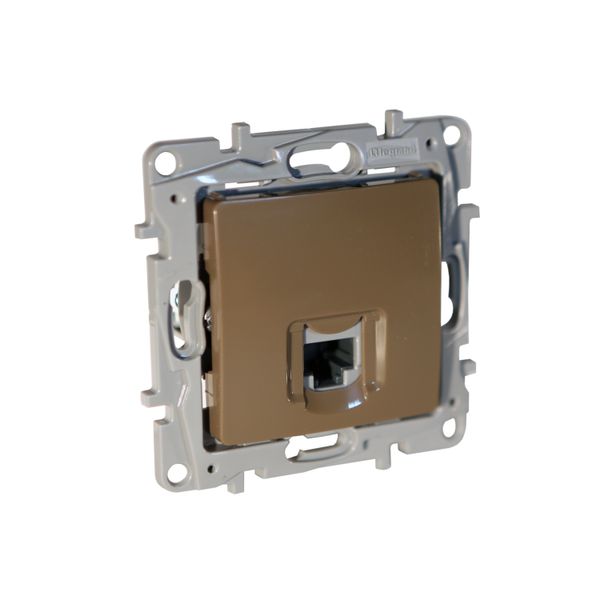 RJ45 socket category 6 UTP claws brown image 1