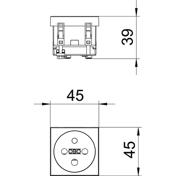 STD-F0K SRO1 Socket 0°, single, coded with earth pin 250V, 10/16A image 2